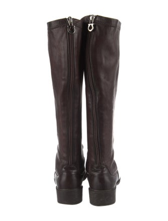 Ferragamo Leather Riding Boots