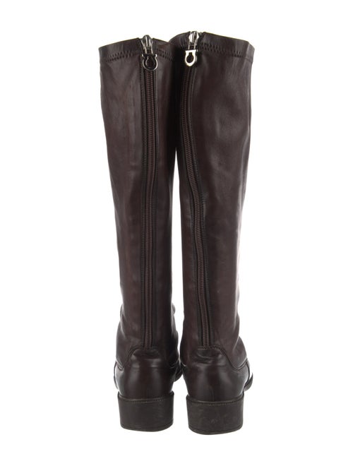 Ferragamo Leather Riding Boots