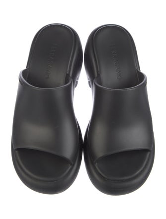 Ferragamo Vara Bow Accent Leather Slides