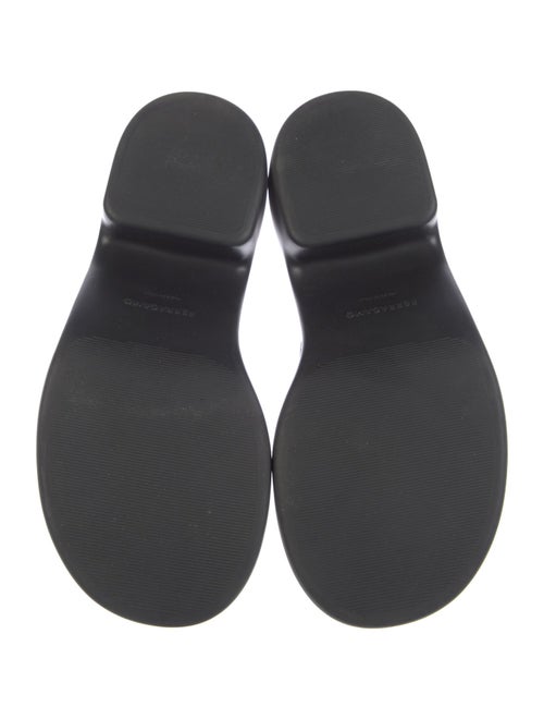 Ferragamo Vara Bow Accent Leather Slides