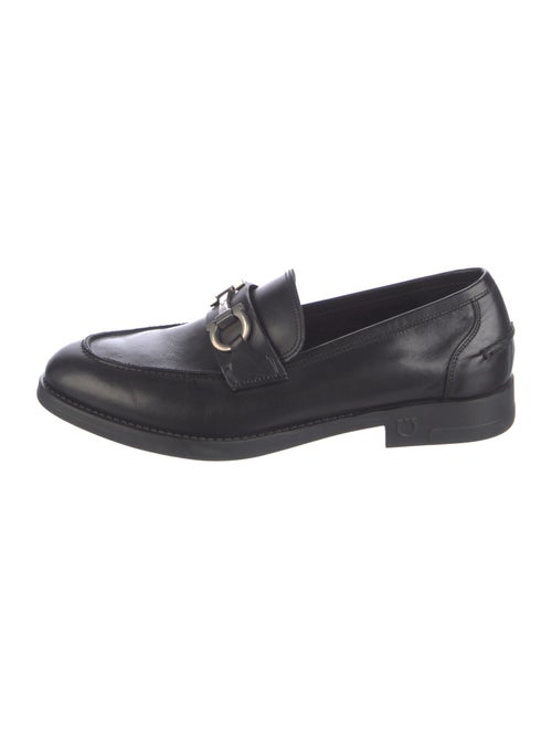 Ferragamo Leather Bow Accents Loafers
