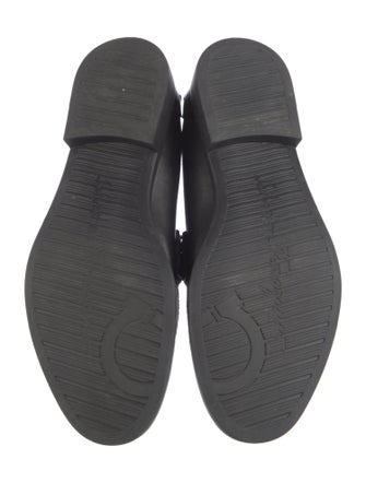 Ferragamo Leather Bow Accents Loafers