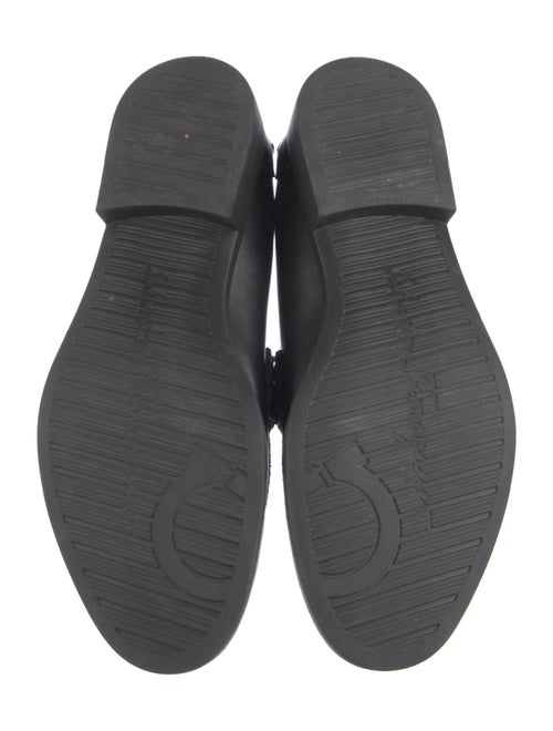 Ferragamo Leather Bow Accents Loafers