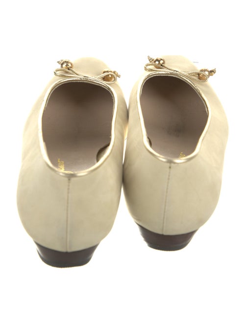 Ferragamo Vara Bow Accent Leather Ballet Flats