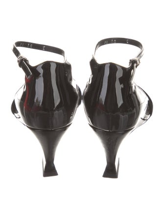 Ferragamo Patent Leather Slingback Sandals