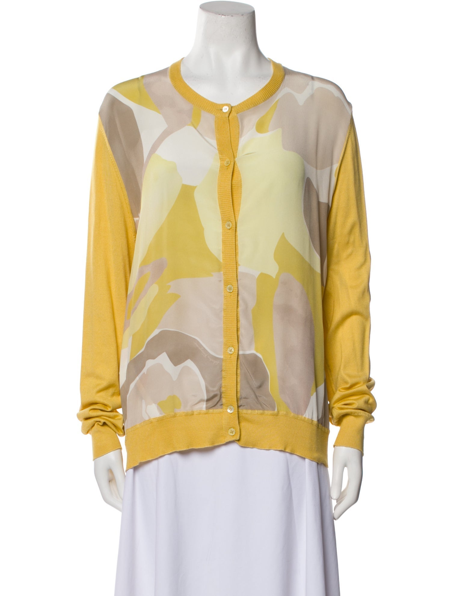 Ferragamo Printed Scoop Neck Blouse