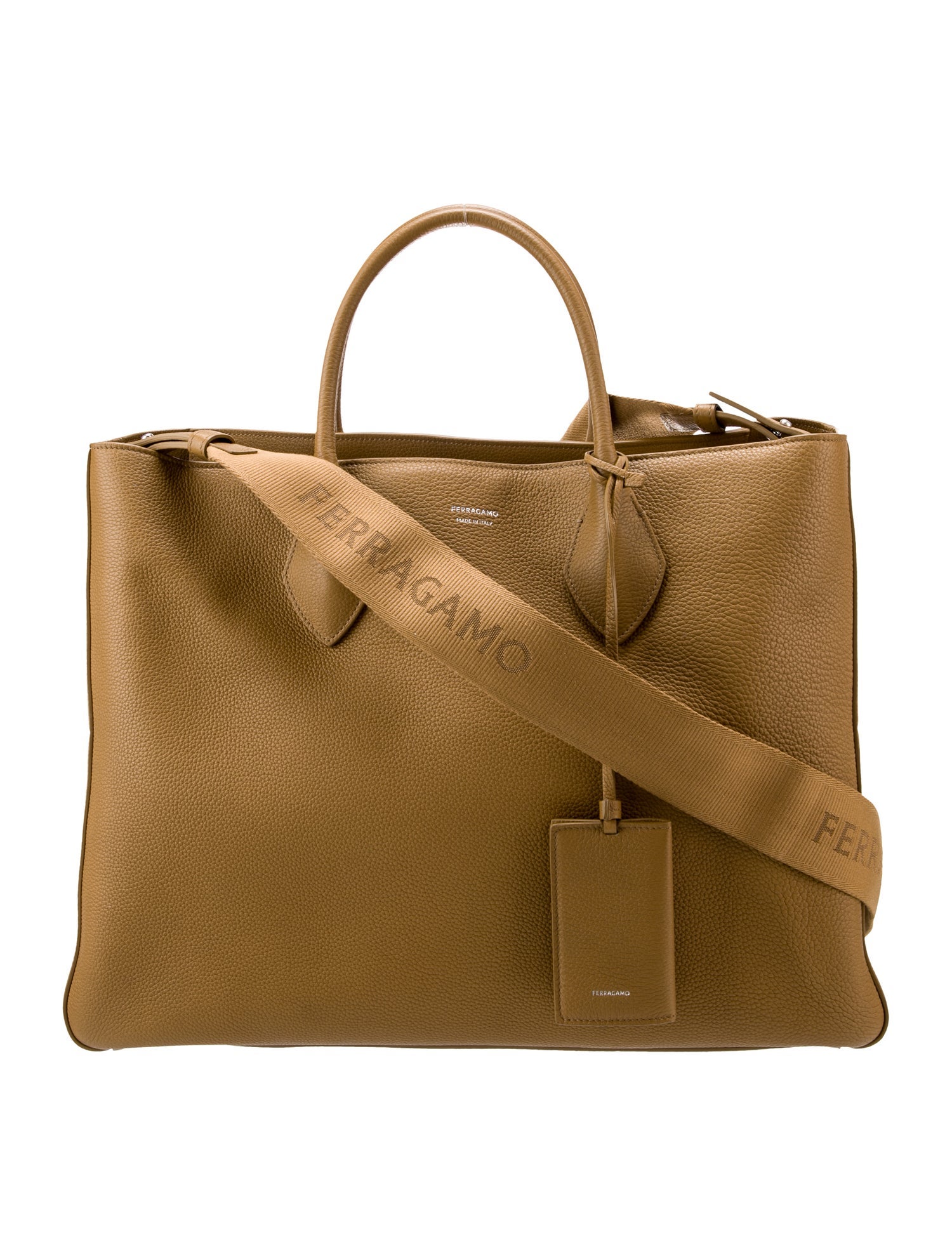 Ferragamo Embossed Leather Ermenegildo Zegna Leather Crossbody Bag