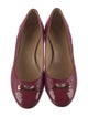 Ferragamo Vara Bow Accent Leather Ballet Flats
