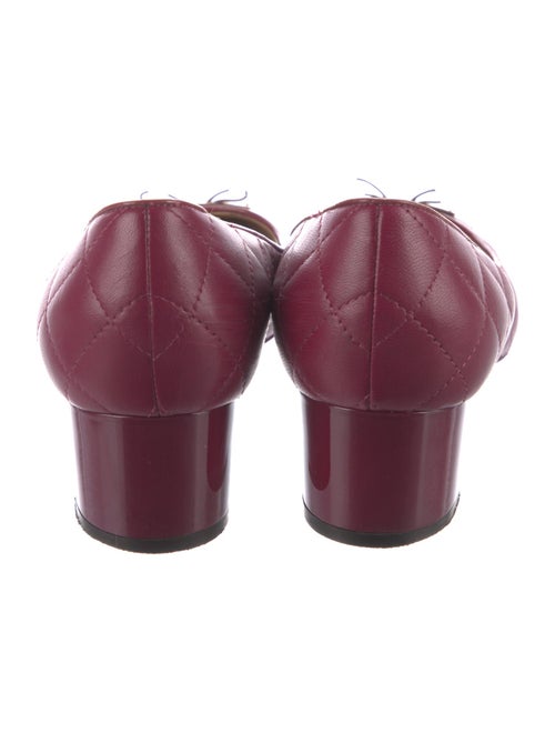 Ferragamo Vara Bow Accent Leather Ballet Flats