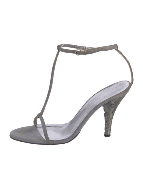 Salvatore Ferragamo Suede T-Strap Sandals