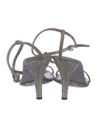 Salvatore Ferragamo Suede T-Strap Sandals