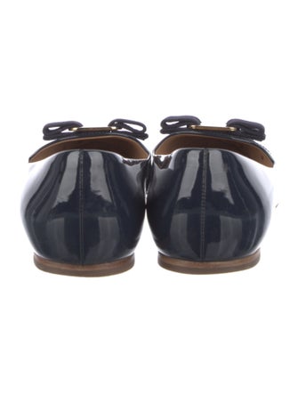 Salvatore Ferragamo Vara Bow Accent Patent Leather Ballet Flats