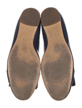 Salvatore Ferragamo Vara Bow Accent Patent Leather Ballet Flats