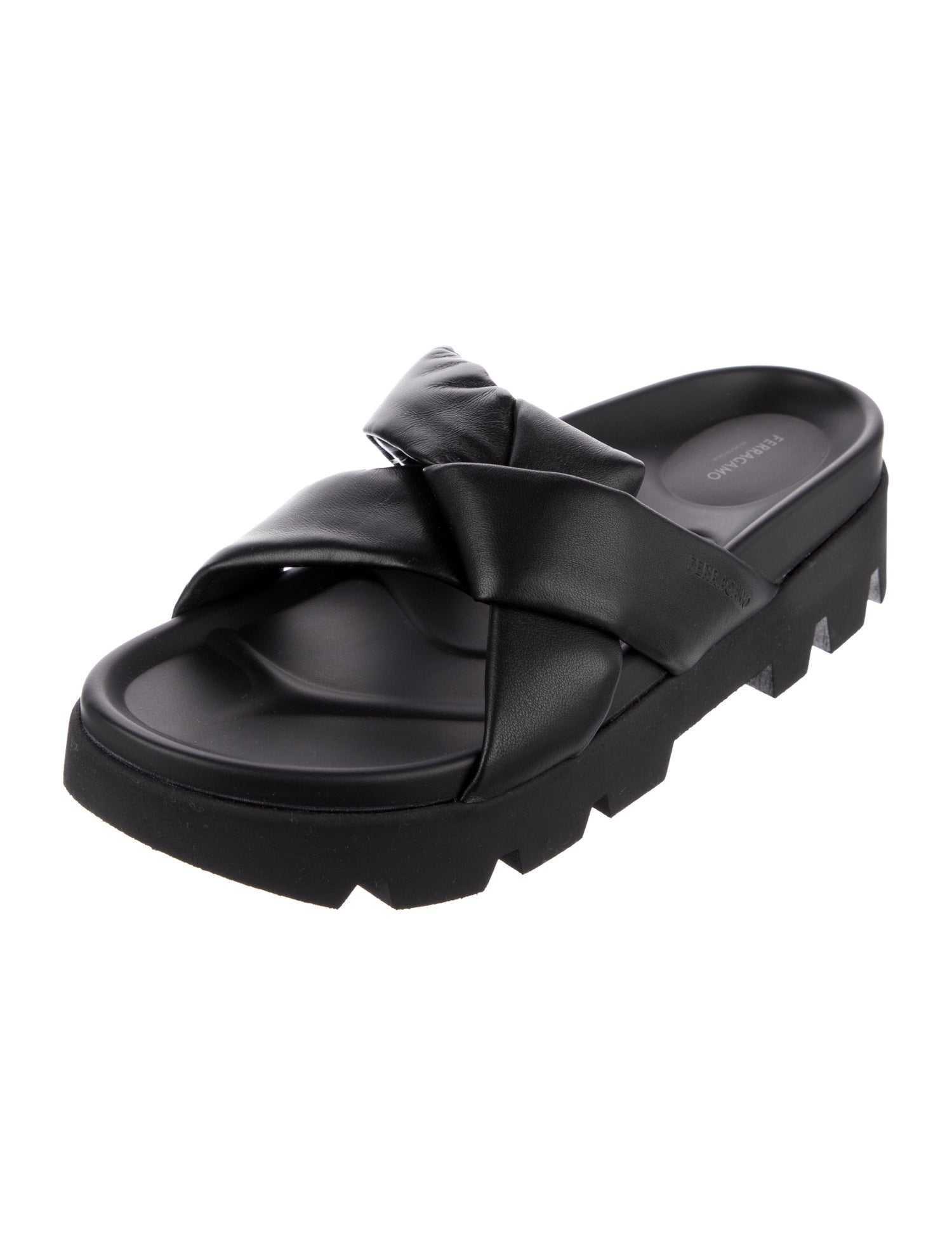 Ferragamo Leather Slides