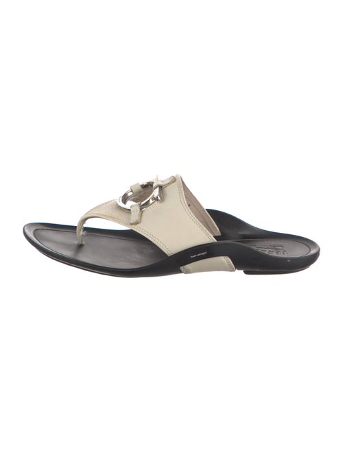 Salvatore Ferragamo Leather Flip Flops
