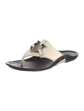 Salvatore Ferragamo Leather Flip Flops