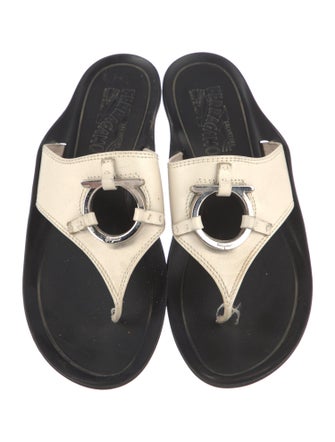 Salvatore Ferragamo Leather Flip Flops