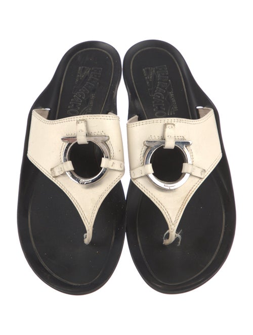 Salvatore Ferragamo Leather Flip Flops