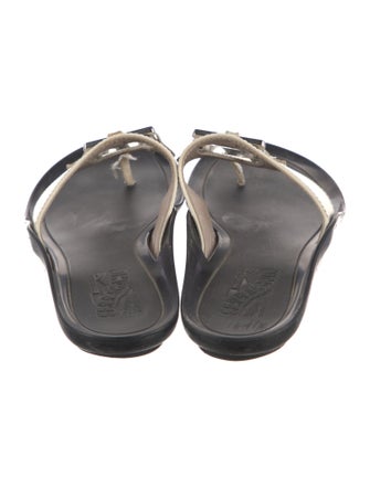 Salvatore Ferragamo Leather Flip Flops