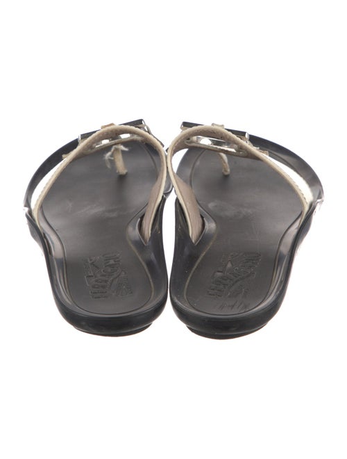 Salvatore Ferragamo Leather Flip Flops
