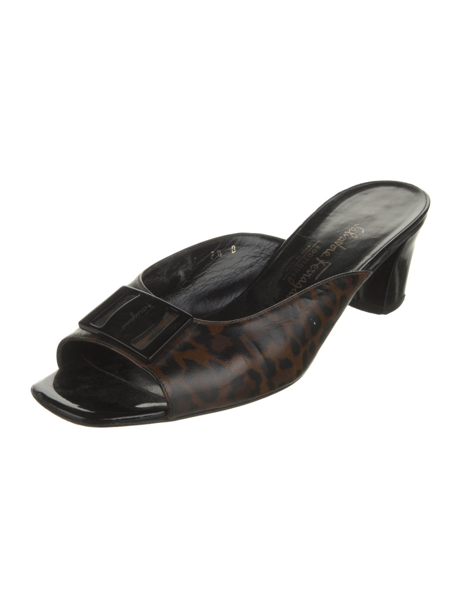 Salvatore Ferragamo Patent Leather Slides