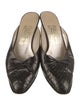 Ferragamo Leather Bow Accents Mules