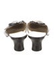 Ferragamo Leather Bow Accents Mules