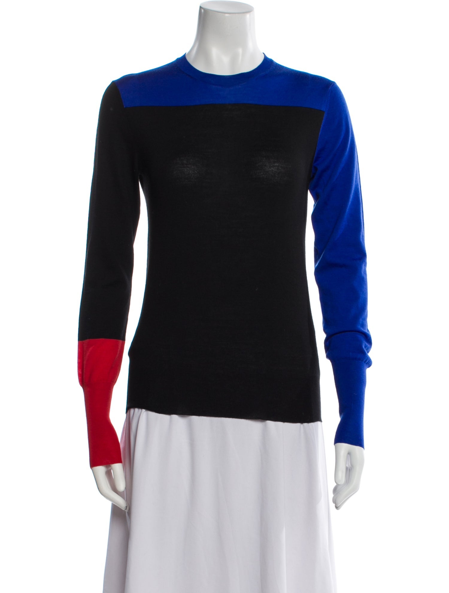 Ferragamo Virgin Wool Colorblock Pattern Sweater w/ Tags
