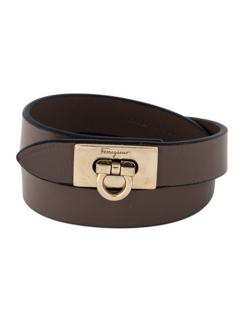 Ferragamo Leather Double Wrap Bracelet