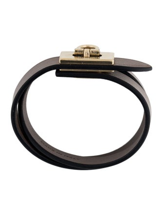 Ferragamo Leather Double Wrap Bracelet