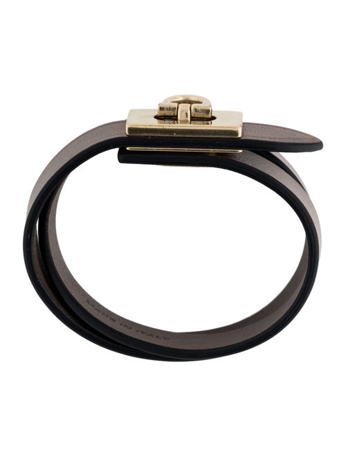 Ferragamo Leather Double Wrap Bracelet