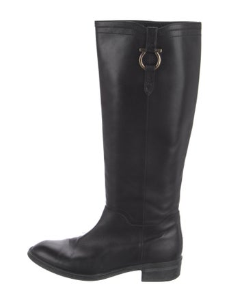 Ferragamo Leather Riding Boots