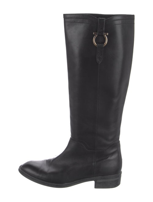 Ferragamo Leather Riding Boots