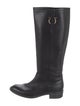 Ferragamo Leather Riding Boots