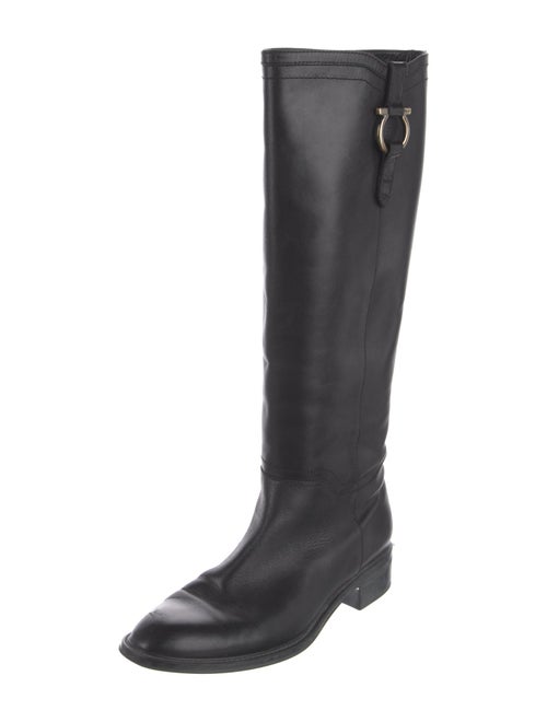 Ferragamo Leather Riding Boots