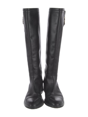 Ferragamo Leather Riding Boots