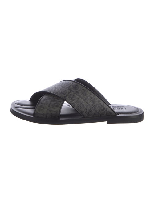 Ferragamo Leather Printed Slides