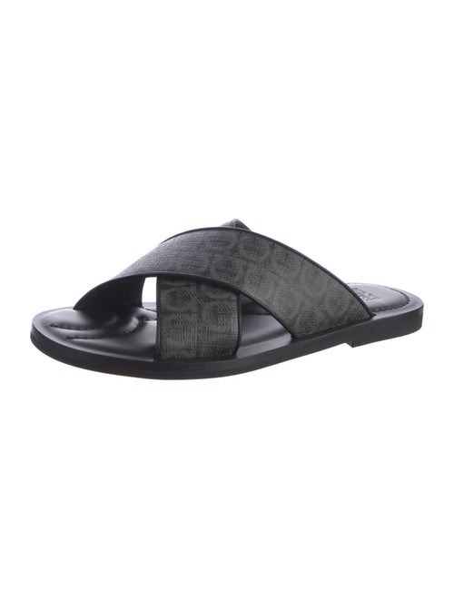 Ferragamo Leather Printed Slides