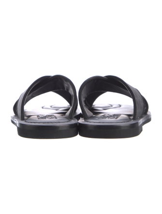 Ferragamo Leather Printed Slides