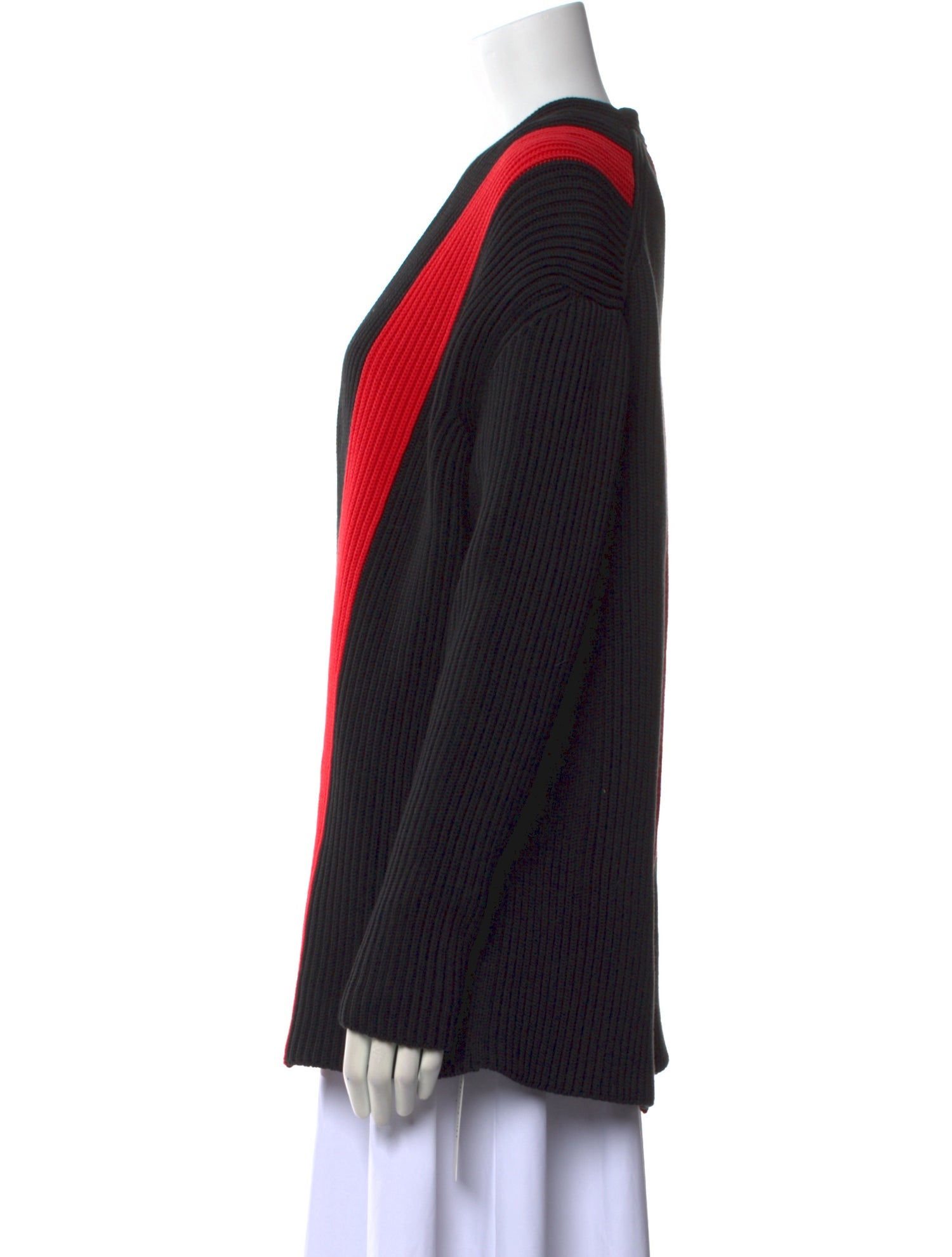 Ferragamo Striped V-Neck Sweater w/ Tags