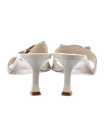 Ferragamo Vara Bow Accent Leather Slides