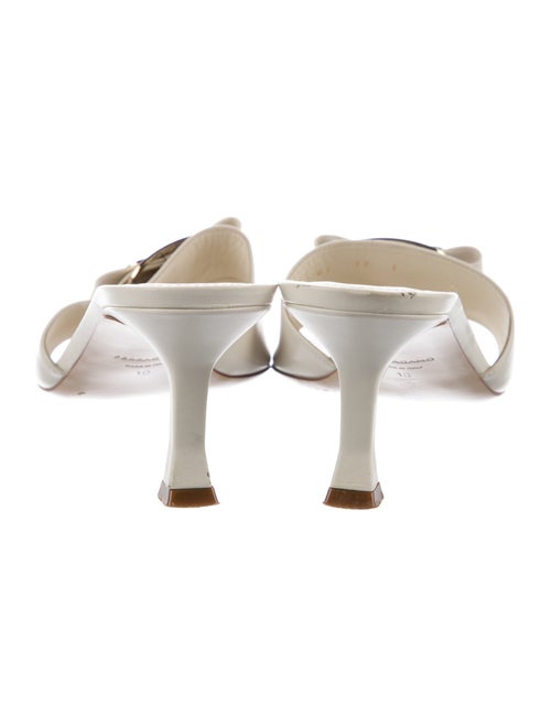 Ferragamo Vara Bow Accent Leather Slides