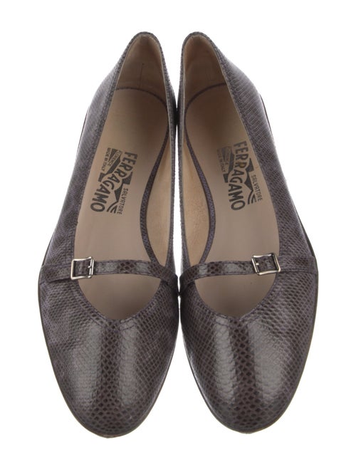 Salvatore Ferragamo Leather Animal Print Flats