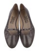 Salvatore Ferragamo Leather Animal Print Flats