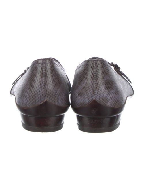 Salvatore Ferragamo Leather Animal Print Flats