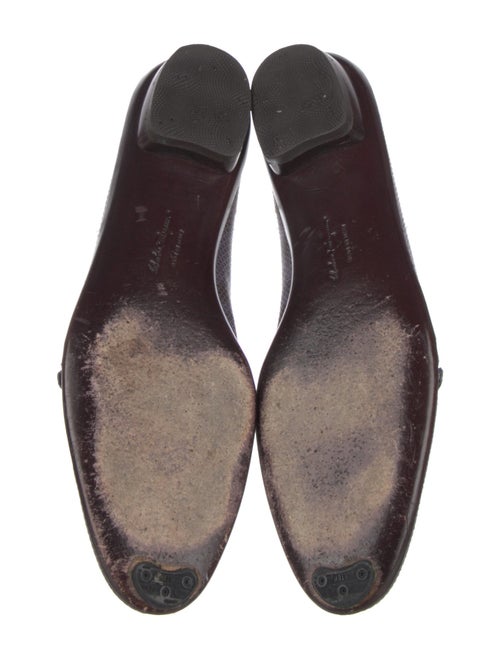 Salvatore Ferragamo Leather Animal Print Flats