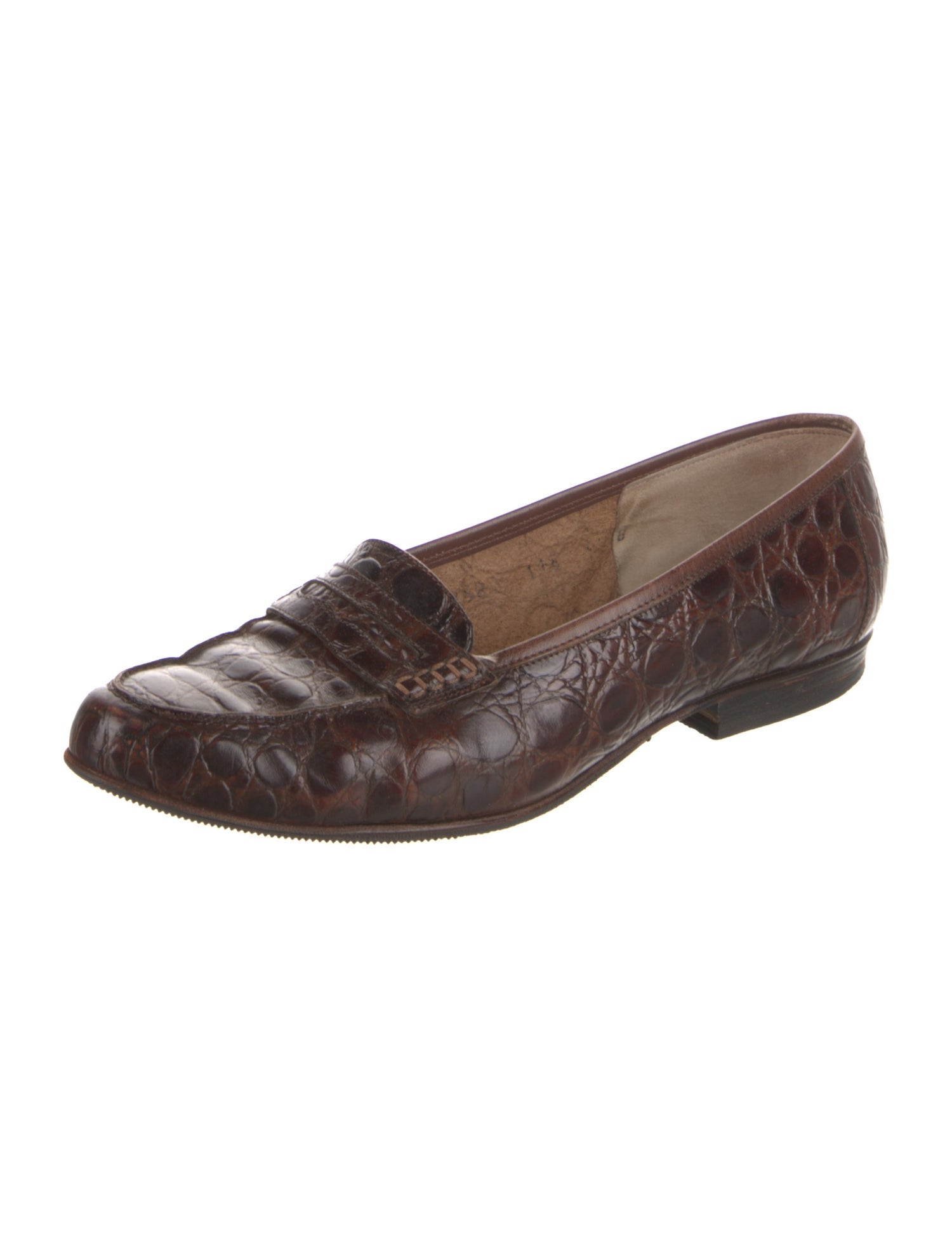 Ferragamo Leather Animal Print Loafers
