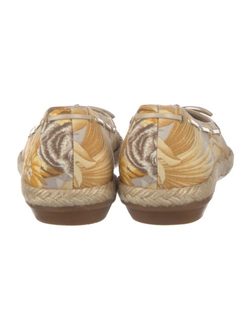Ferragamo Canvas Floral Print Ballet Flats