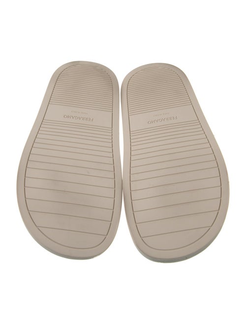Ferragamo Embossed Leather Slides