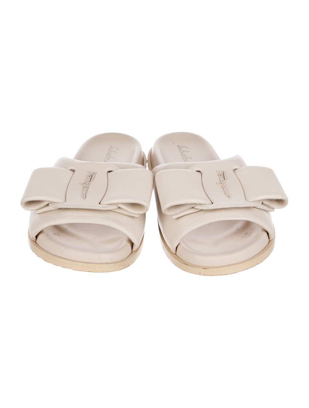 Ferragamo Leather Slides Neutrals - image 3